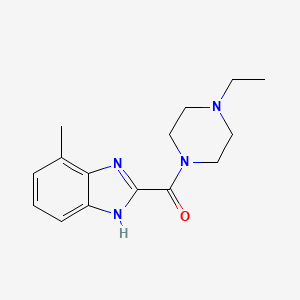 molecular formula C15H20N4O B8412644 (4-Ethyl-piperazin-1-yl)-(4-methyl-1H-benzoimidazol-2-yl)-methanone 