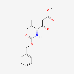 molecular formula C16H21NO5 B8412657 (4R)-4-Benzyloxycarbonylamino-5-methyl-3-oxo-hexanoic Acid Methyl Ester 