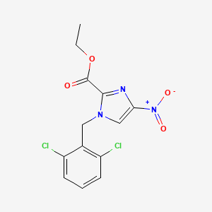 Ethyl 1-(2,6-dichlorobenzyl)-4-nitro-1H-imidazole-2-carboxylate