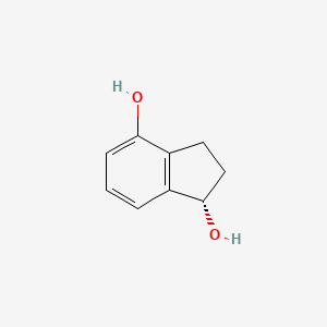 molecular formula C9H10O2 B8412685 (1S)-2,3-dihydro-1H-indene-1,4-diol 
