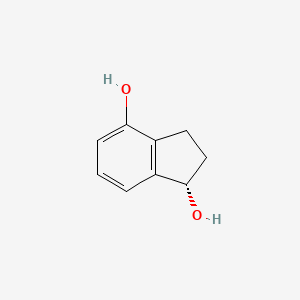 molecular formula C9H10O2 B8412685 (1S)-4-hydroxy-2,3-dihydro-1H-inden-1-ol 