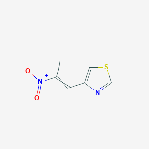 molecular formula C6H6N2O2S B8412693 4-(2-Nitro-1-propenyl)thiazole 