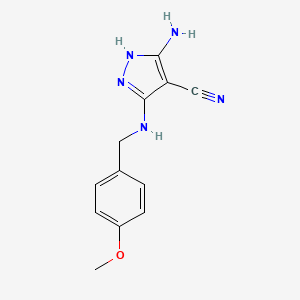 5-Amino-4-cyano-3-(4-methoxy-benzylamino)-pyrazole