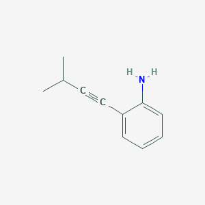 molecular formula C11H13N B8412698 2-(3-Methylbut-1-ynyl)aniline 