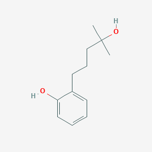 molecular formula C12H18O2 B8412705 5-(o-Hydroxyphenyl)-2-methyl-2-pentanol 