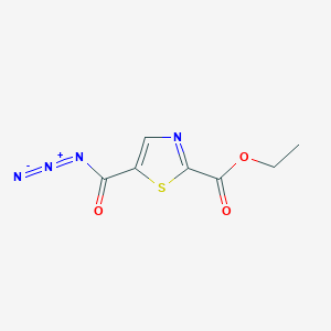 molecular formula C7H6N4O3S B8412711 Ethyl 5-(azidocarbonyl)thiazole-2-carboxylate 