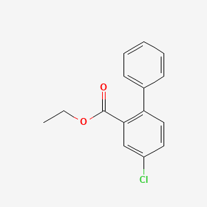 molecular formula C15H13ClO2 B8412721 Ethyl 4-chloro-[1,1'-biphenyl]-2-carboxylate 