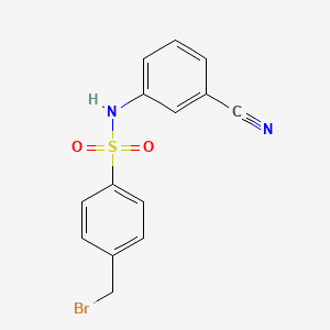 4-bromomethyl-N-(3-cyano-phenyl)-benzenesulfonamide
