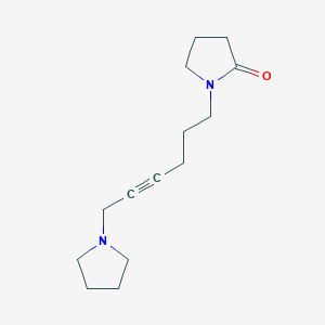 molecular formula C14H22N2O B084128 2-Pyrrolidinone, 1-(6-(1-pyrrolidinyl)-4-hexynyl)- CAS No. 14052-93-8