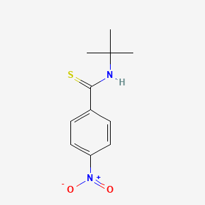 molecular formula C11H14N2O2S B8413198 N-tert-Butyl-4-nitrothiobenzamide 
