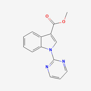 molecular formula C14H11N3O2 B8413391 Methyl 1-(pyrimidin-2-yl)-1H-indole-3-carboxylate 