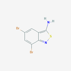 molecular formula C7H4Br2N2S B084134 5,7-Dibromo-2,1-benzothiazol-3-amine CAS No. 14346-17-9