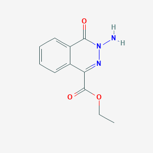 molecular formula C11H11N3O3 B8413505 Ethyl 3-amino-4-oxo-3,4-dihydrophthalazine-1-carboxylate 