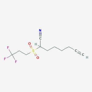 2-(3,3,3-Trifluoropropylsulfonyl)-7-octynenitrile