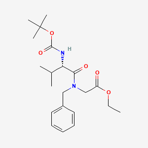 Ethyl N-benzyl-N-((tert-butoxycarbonyl)-L-valyl)glycinate