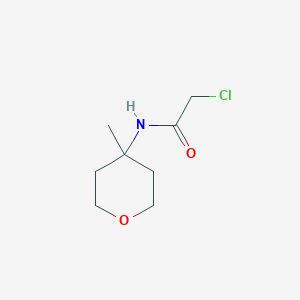 molecular formula C8H14ClNO2 B8413988 2-Chloro-N-(4-methyltetrahydro-2H-pyran-4-yl) acetamide 