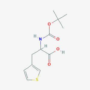 molecular formula C12H17NO4S B008414 2-(Tert-butoxycarbonylamino)-3-(thiophen-3-yl)propanoic acid CAS No. 109007-59-2