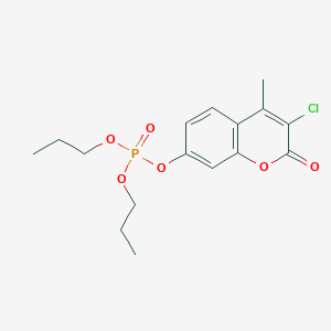 molecular formula C16H20ClO6P B084141 3-Chloro-7-hydroxy-4-methylcoumarin dipropyl phosphate CAS No. 14663-67-3