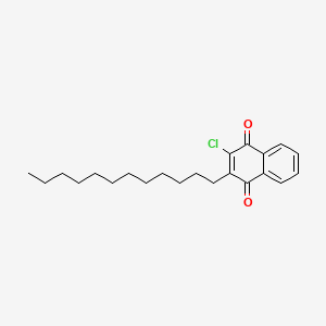 molecular formula C22H29ClO2 B8414124 2-Chloro-3-dodecyl-1,4-naphthoquinone CAS No. 64955-12-0