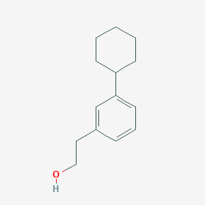 molecular formula C14H20O B8414187 beta-(m-Cyclohexyl-phenyl)-ethanol 