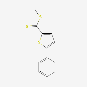 molecular formula C12H10S3 B8414217 Methyl 5-phenyl-thiophene-2-carbodithioate 