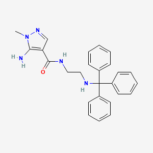 5-amino-1-methyl-N-[2-(tritylamino)ethyl]-1H-pyrazole-4-carboxamide