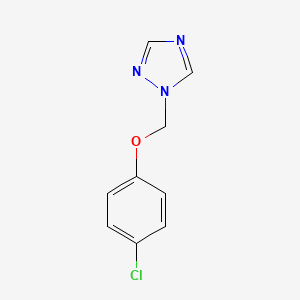 molecular formula C9H8ClN3O B8414319 alpha-1,2,4-Triazol-1-yl-p-chloroanisole 