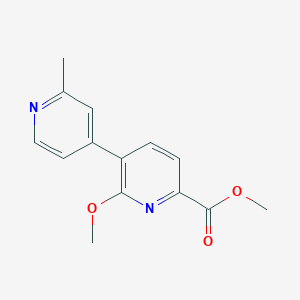 molecular formula C14H14N2O3 B8414405 Methyl 2-methoxy-2'-methyl-3,4'-bipyridine-6-carboxylate 