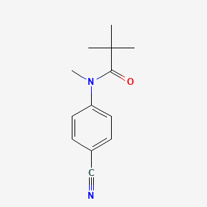 molecular formula C13H16N2O B8414416 4-(N-Methyl-2,2-dimethyl-propionylamino)-benzonitrile 