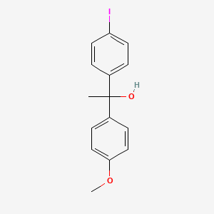 molecular formula C15H15IO2 B8414486 1-(4-Iodophenyl)-1-(4-methoxyphenyl)ethanol 