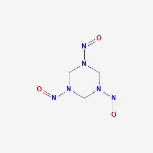 molecular formula C3H6N6O3 B084145 Hexahydro-1,3,5-trinitroso-1,3,5-triazine CAS No. 13980-04-6