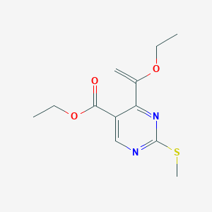 Ethyl 4-(1-ethoxyvinyl)-2-(methylthio)pyrimidine-5-carboxylate