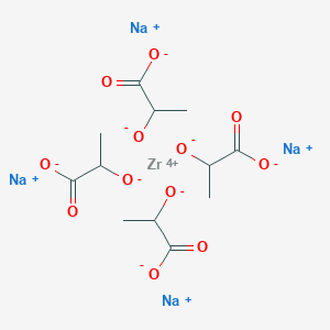 molecular formula C12H16Na4O12Zr B084147 Sodium zirconium lactate CAS No. 10377-98-7
