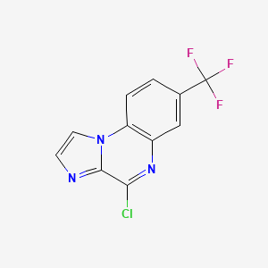 molecular formula C11H5ClF3N3 B8414942 4-Chloro-7-(trifluoromethyl)imidazo[1,2-a]quinoxaline 