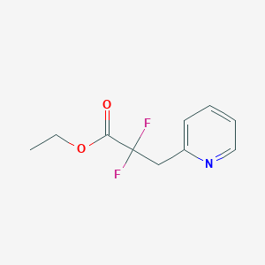 molecular formula C10H11F2NO2 B8414977 Ethyl alpha,alpha-difluoro-2-pyridinepropanoate 