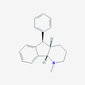 molecular formula C19H21N B008415 1H-Indeno(1,2-b)pyridine, 2,3,4,4a,5,9b-hexahydro-1-methyl-5-phenyl-, (+)- CAS No. 107035-07-4