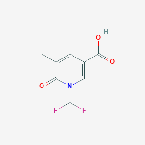 molecular formula C8H7F2NO3 B8415001 1-(Difluoromethyl)-5-methyl-6-oxopyridine-3-carboxylic acid 