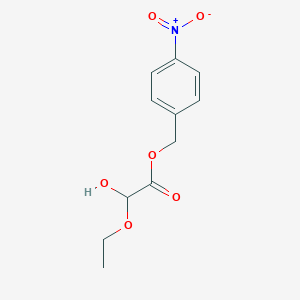 molecular formula C11H13NO6 B8415007 2-Ethoxy-2-hydroxyacetic acid p-nitrobenzyl ester 