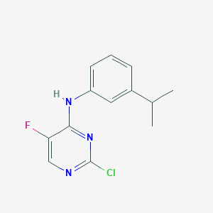 2-chloro-5-fluoro-N4-(3-isopropylphenyl)-4-pyrimidineamine