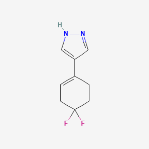 molecular formula C9H10F2N2 B8415024 1H-Pyrazole, 4-(4,4-difluoro-1-cyclohexen-1-yl)- 
