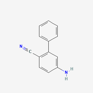molecular formula C13H10N2 B8415470 5-Aminobiphenyl-2-carbonitrile CAS No. 91822-42-3