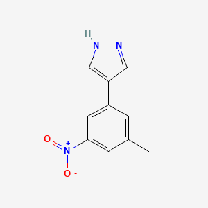 molecular formula C10H9N3O2 B8415503 4-(3-methyl-5-nitrophenyl)-1H-pyrazole 