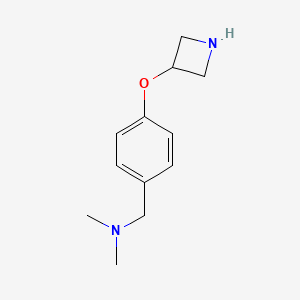 molecular formula C12H18N2O B8415527 1-(4-(Azetidin-3-yloxy)phenyl)-N,N-dimethylmethanamine 
