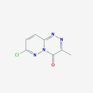 molecular formula C7H5ClN4O B8415558 7-chloro-3-methyl-4-oxo-4H-pyridazino[6,1-c][1,2,4]triazine 