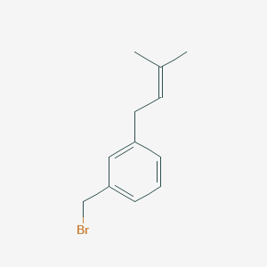 molecular formula C12H15Br B8415583 3-(3-Methyl-2-butenyl)benzyl bromide 