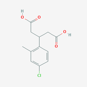 molecular formula C12H13ClO4 B8415589 3-(4-Chloro-2-methylphenyl)glutaric acid 
