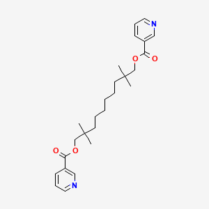 molecular formula C26H36N2O4 B8415596 Nicotinic acid, 2,2,9,9-tetramethyldecamethylene ester CAS No. 85018-60-6