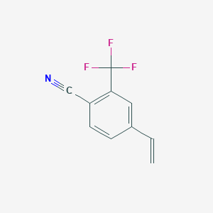 molecular formula C10H6F3N B8415621 2-(Trifluoromethyl)-4-vinylbenzonitrile 