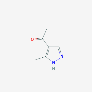molecular formula C6H8N2O B008416 1-(5-甲基-1H-吡唑-4-基)乙酮 CAS No. 105224-04-2