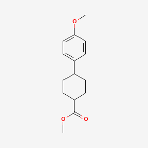 molecular formula C15H20O3 B8416312 Methyl trans-4-(4-methoxyphenyl)cyclohexanecarboxylate 